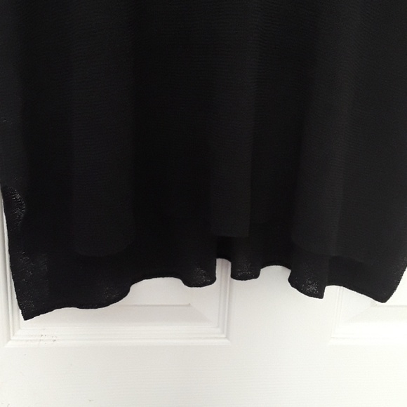 Eileen Fisher OVERSIZED boat neck black High- Low top XS - Picture 4 of 5